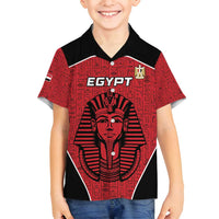 Custom Egypt Football Family Matching Puletasi and Hawaiian Shirt Go Pharaohs