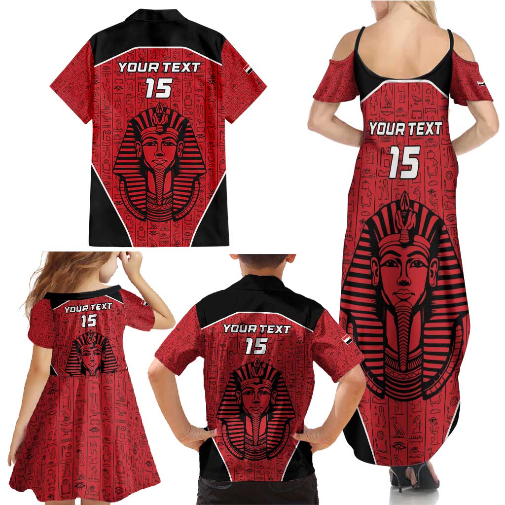Custom Egypt Football Family Matching Summer Maxi Dress and Hawaiian Shirt Go Pharaohs - Wonder Print Shop