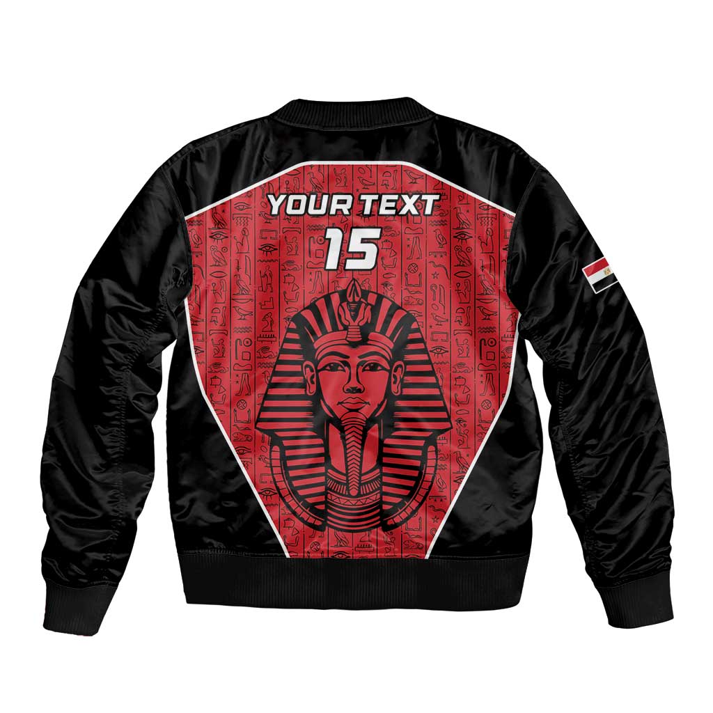 Custom Egypt Football Sleeve Zip Bomber Jacket Go Pharaohs - Wonder Print Shop