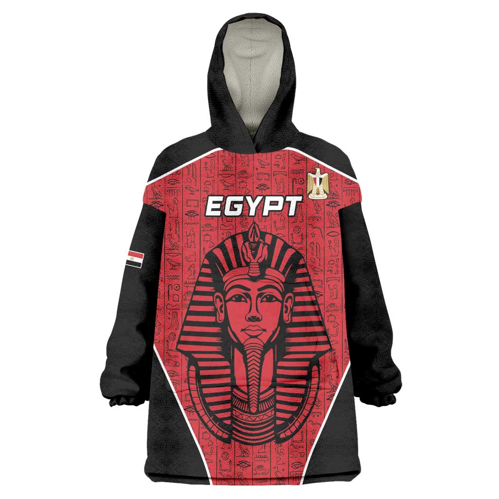 Custom Egypt Football Wearable Blanket Hoodie Go Pharaohs - Wonder Print Shop