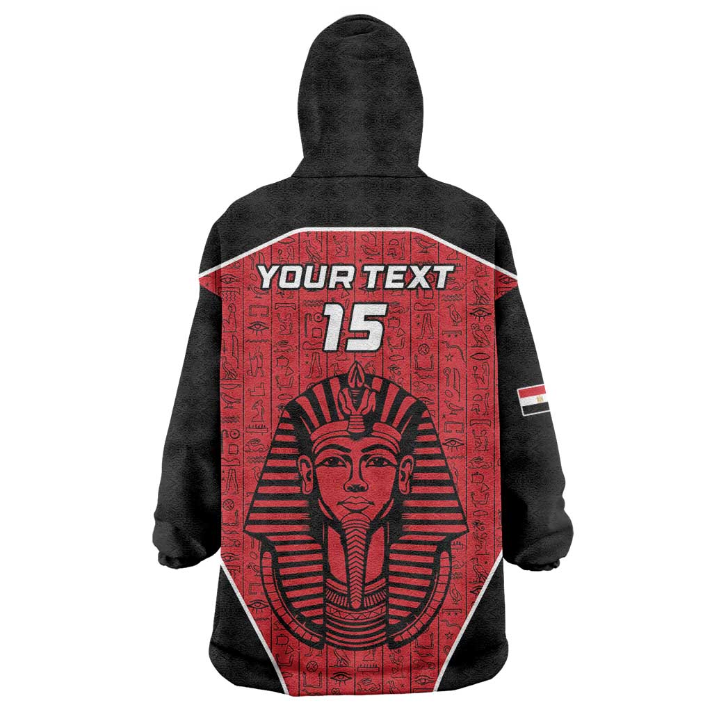 Custom Egypt Football Wearable Blanket Hoodie Go Pharaohs - Wonder Print Shop