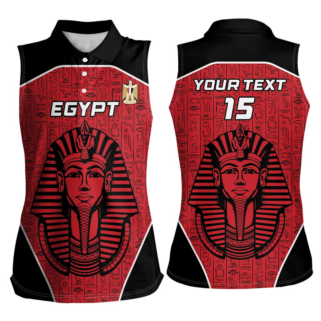 Custom Egypt Football Women Sleeveless Polo Shirt Go Pharaohs - Wonder Print Shop
