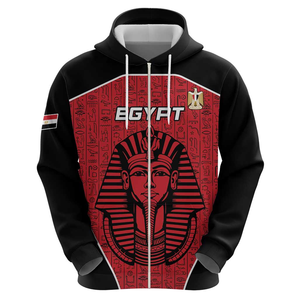Custom Egypt Football Zip Hoodie Go Pharaohs - Wonder Print Shop