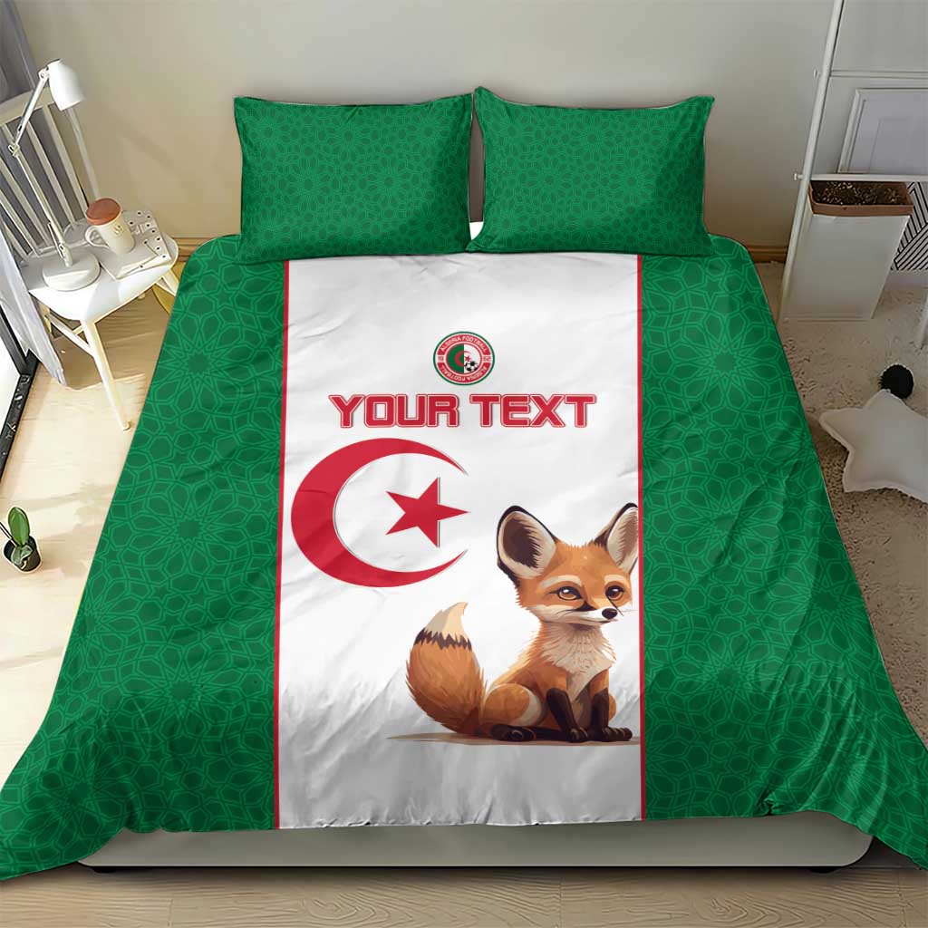 Custom Algeria Football Bedding Set Go Fennec Foxes