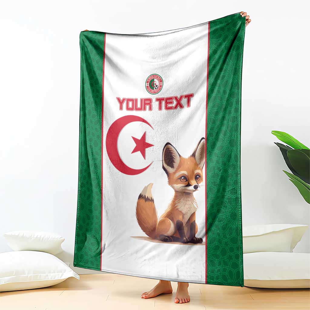 Custom Algeria Football Blanket Go Fennec Foxes