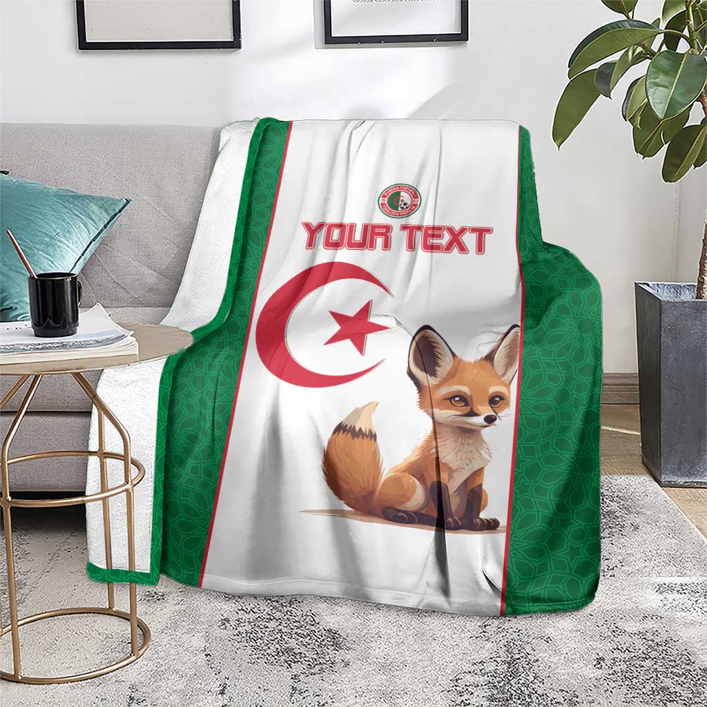 Custom Algeria Football Blanket Go Fennec Foxes