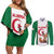 Custom Algeria Football Couples Matching Off Shoulder Short Dress and Long Sleeve Button Shirt Go Fennec Foxes
