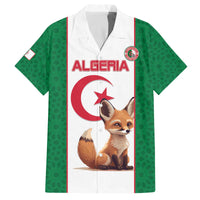 Custom Algeria Football Family Matching Off The Shoulder Long Sleeve Dress and Hawaiian Shirt Go Fennec Foxes