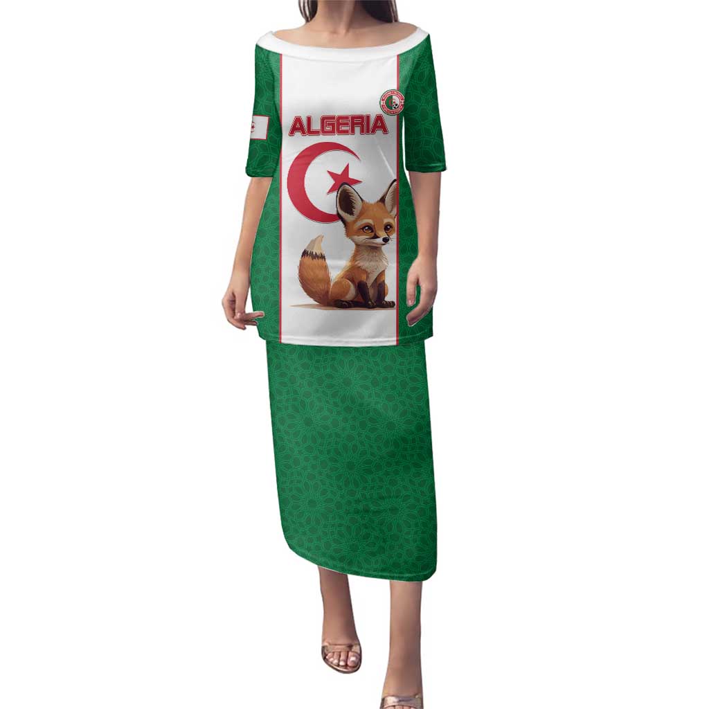 Custom Algeria Football Family Matching Puletasi and Hawaiian Shirt Go Fennec Foxes