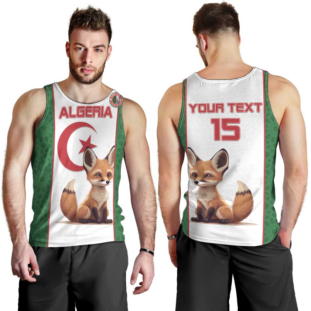 Custom Algeria Football Men Tank Top Go Fennec Foxes - Wonder Print Shop