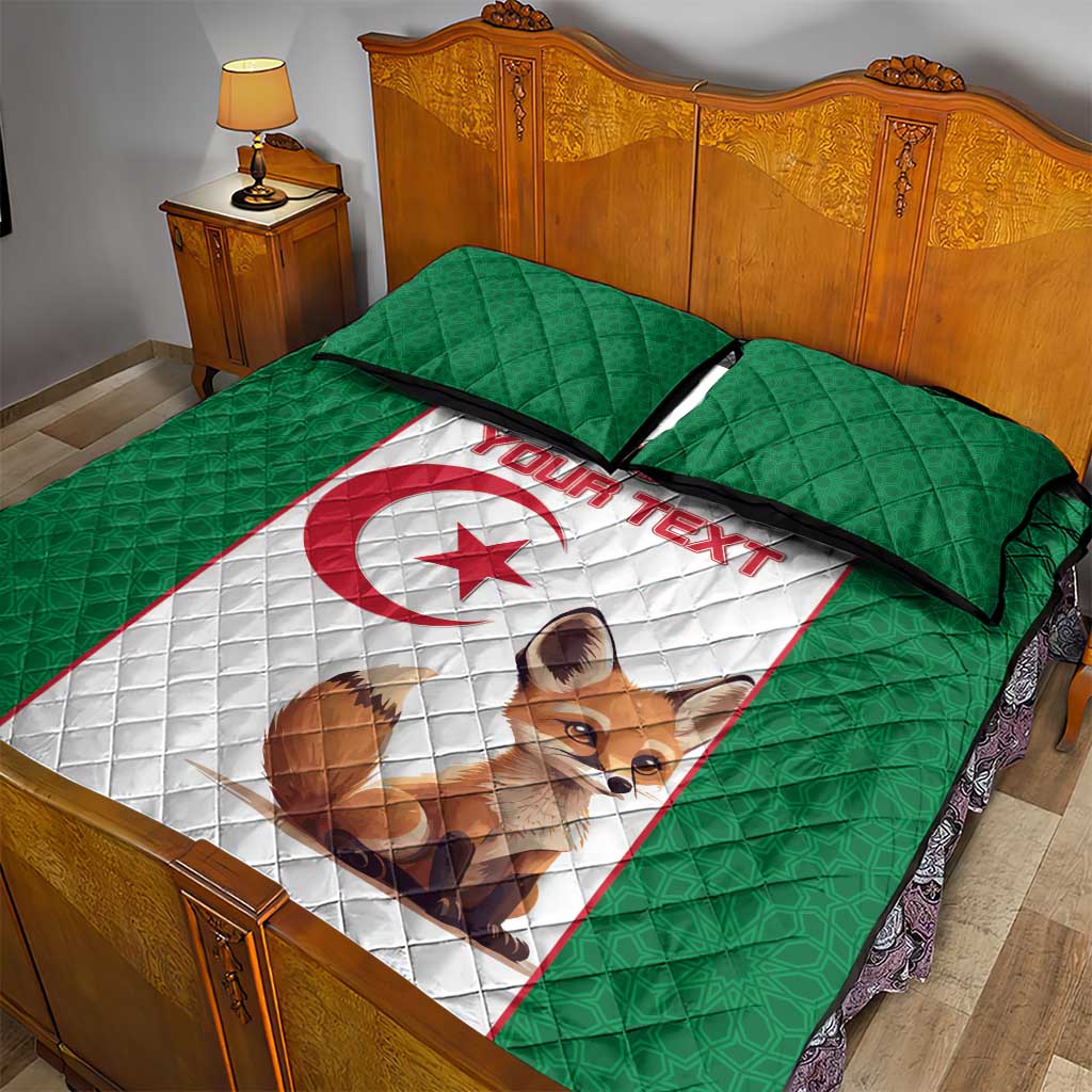 Custom Algeria Football Quilt Bed Set Go Fennec Foxes - Wonder Print Shop