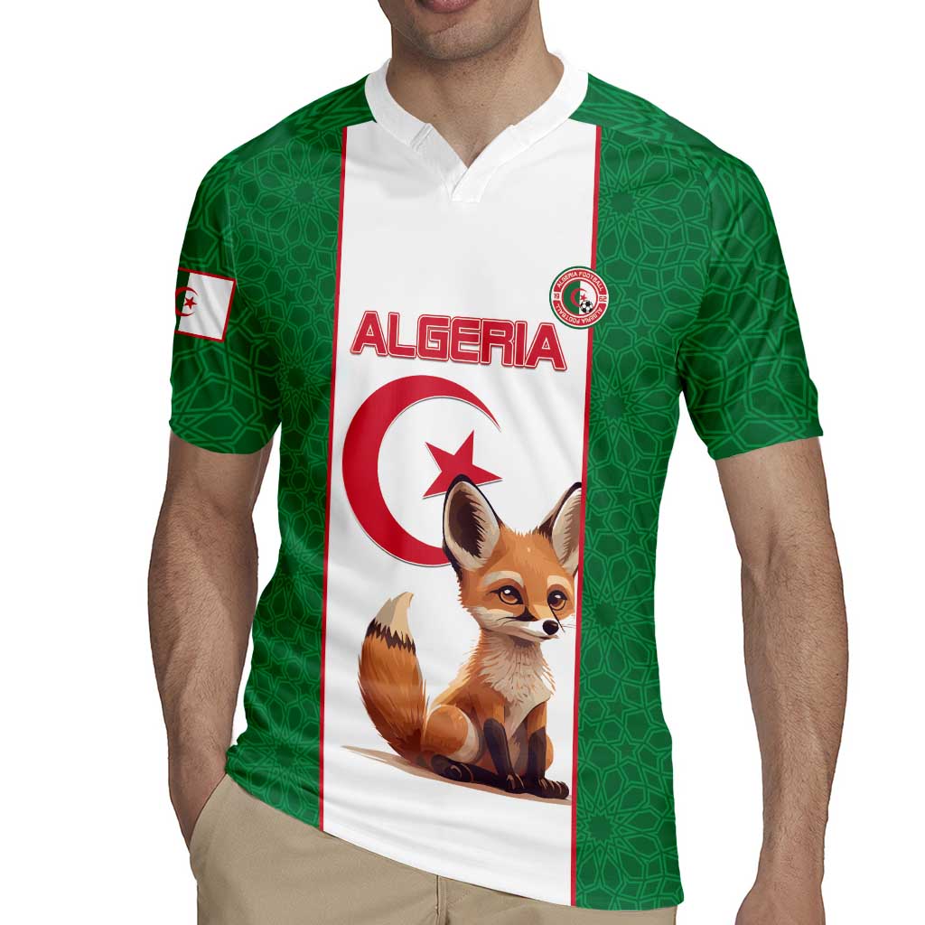 Custom Algeria Football Rugby Jersey Go Fennec Foxes - Wonder Print Shop