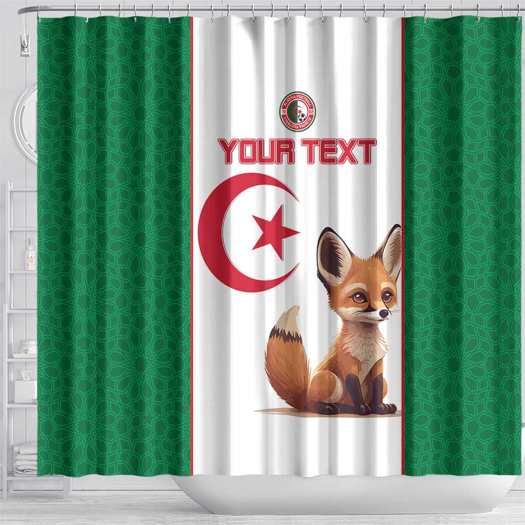 Custom Algeria Football Shower Curtain Go Fennec Foxes - Wonder Print Shop