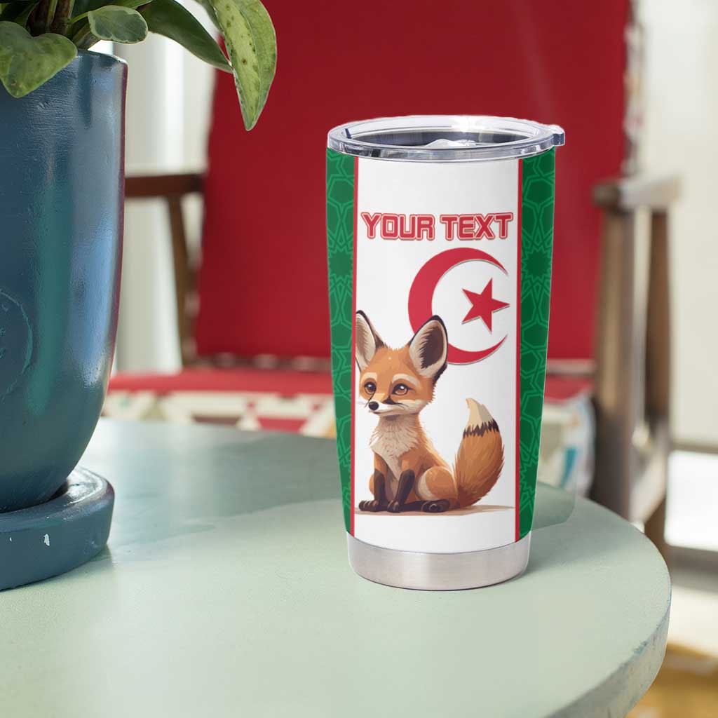 Custom Algeria Football Tumbler Cup Go  Fennec Foxes - Wonder Print Shop