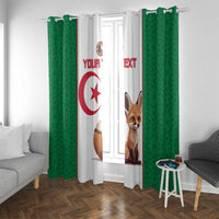 Custom Algeria Football Window Curtain Go Fennec Foxes - Wonder Print Shop