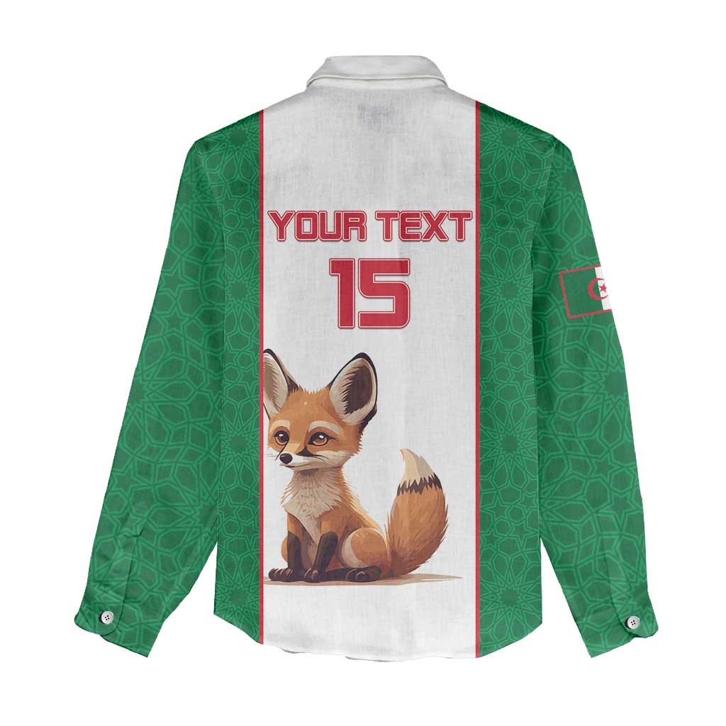 Custom Algeria Football Women Casual Shirt Go Fennec Foxes - Wonder Print Shop