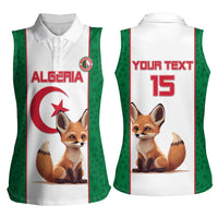 Custom Algeria Football Women Sleeveless Polo Shirt Go Fennec Foxes - Wonder Print Shop