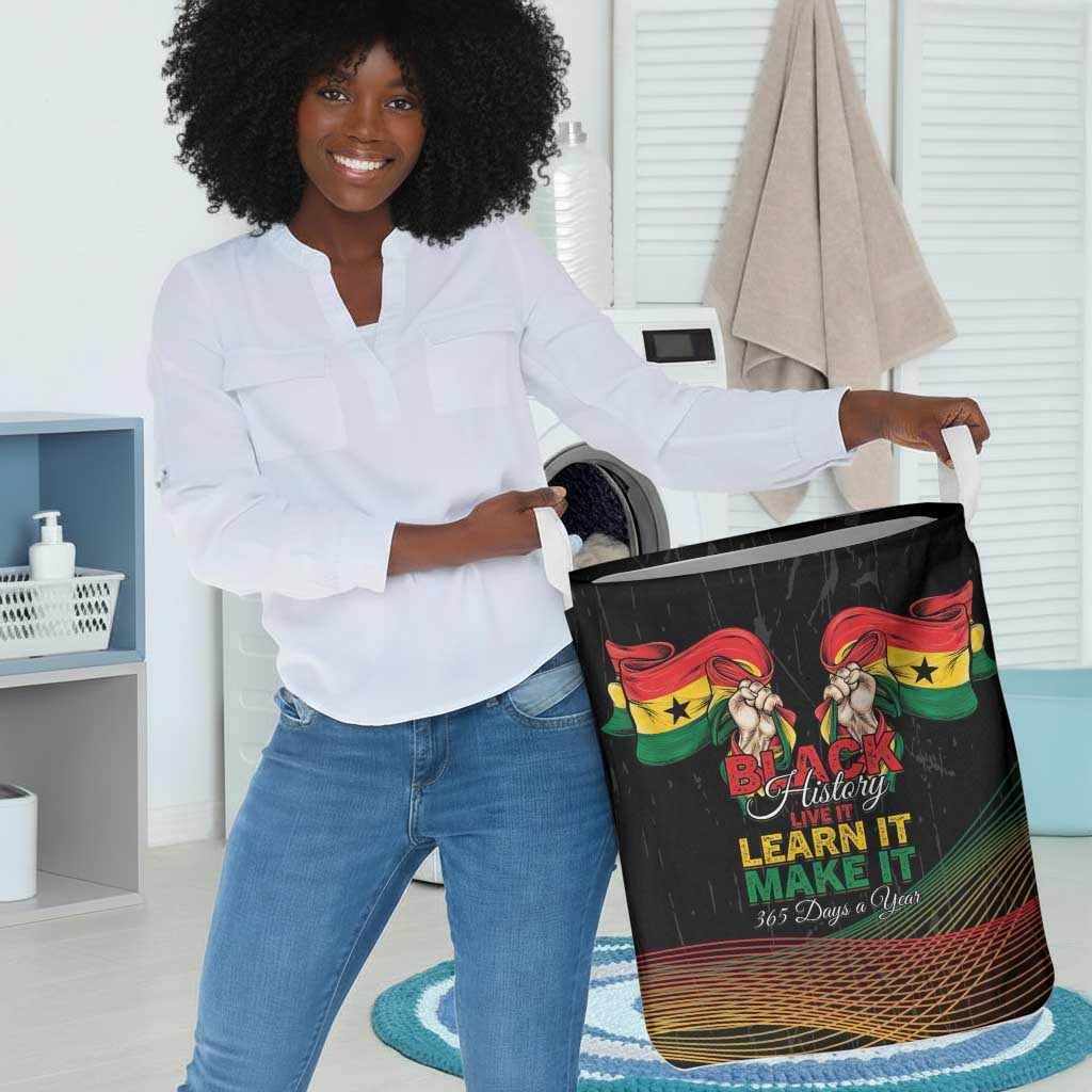 Ghana Black History Month Laundry Basket Live It Learn It Make It - Wonder Print Shop