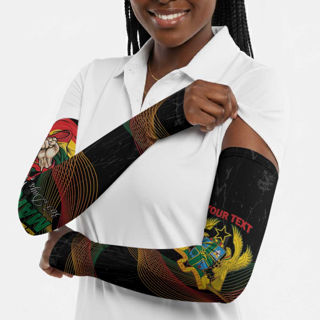 Personalized Ghana Black History Month Arm Sleeves Live It Learn It Make It - Wonder Print Shop