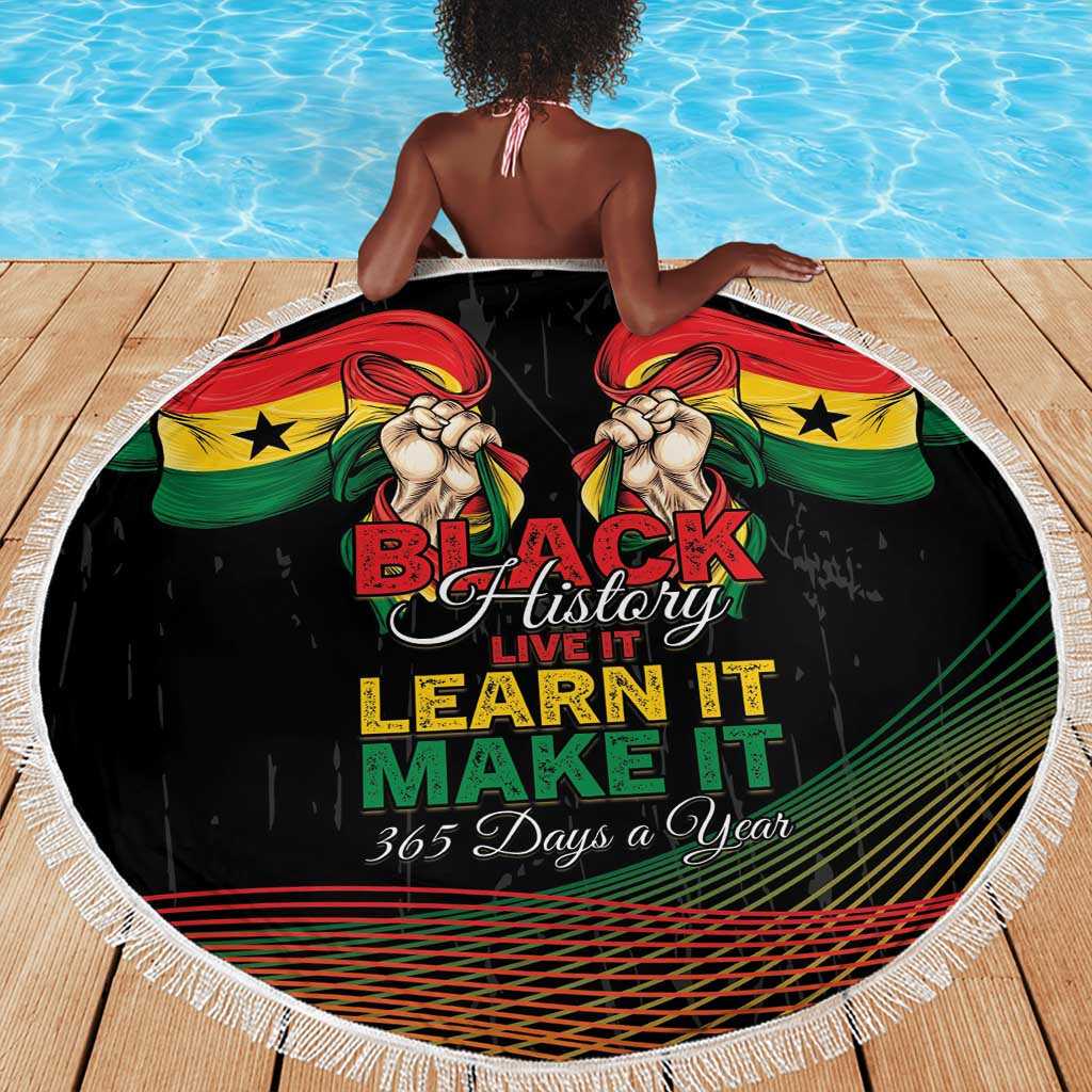 Ghana Black History Month Beach Blanket Live It Learn It Make It - Wonder Print Shop