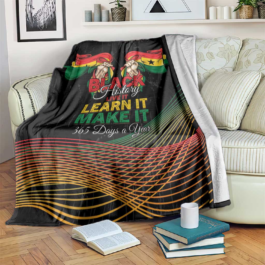 Ghana Black History Month Blanket Live It Learn It Make It - Wonder Print Shop