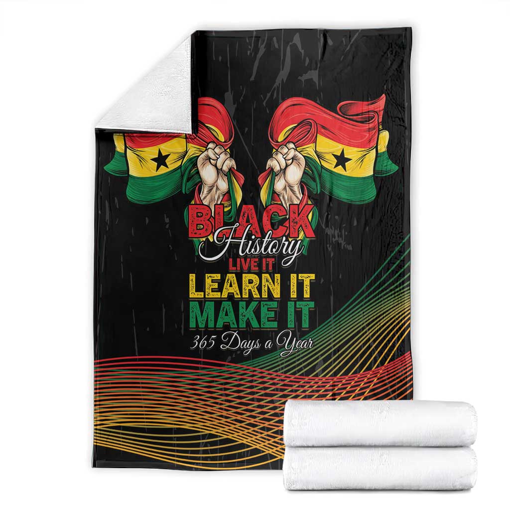 Ghana Black History Month Blanket Live It Learn It Make It - Wonder Print Shop