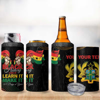 Personalized Ghana Black History Month 4 in 1 Can Cooler Tumbler Live It Learn It Make It - Wonder Print Shop
