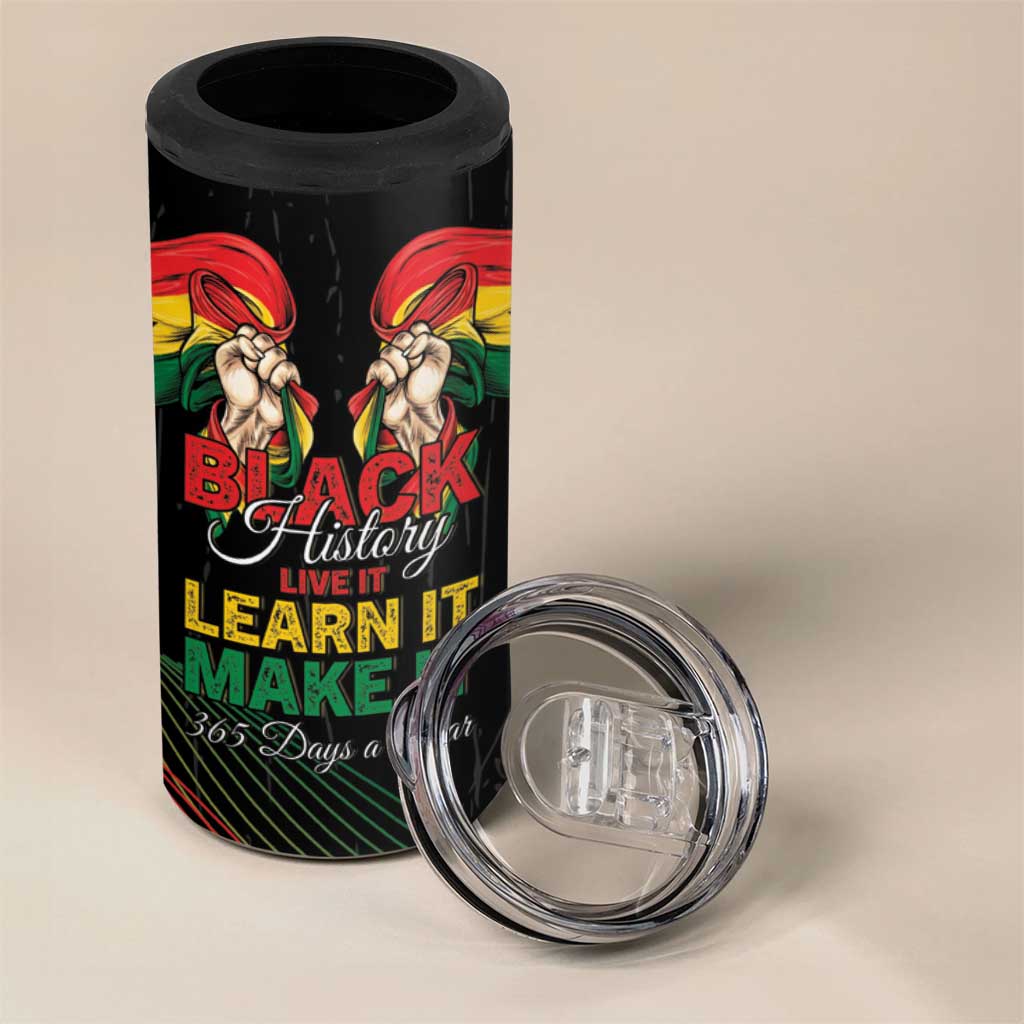 Personalized Ghana Black History Month 4 in 1 Can Cooler Tumbler Live It Learn It Make It - Wonder Print Shop