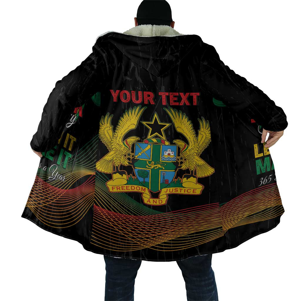 Personalized Ghana Black History Month Cloak Live It Learn It Make It - Wonder Print Shop