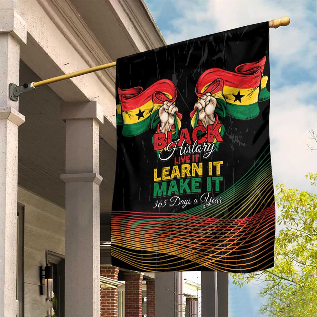 Ghana Black History Month Garden Flag Live It Learn It Make It - Wonder Print Shop