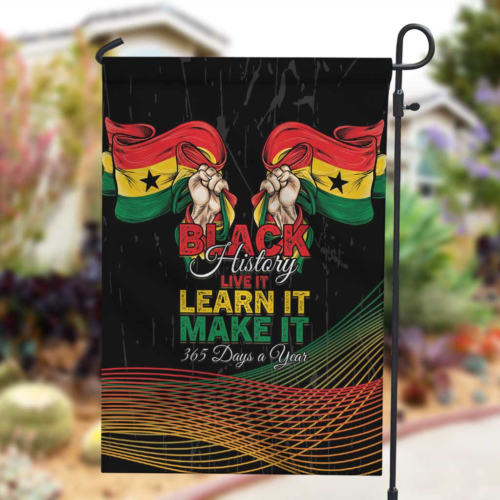 Ghana Black History Month Garden Flag Live It Learn It Make It - Wonder Print Shop