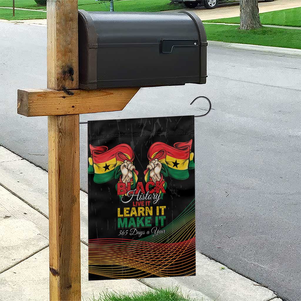 Ghana Black History Month Garden Flag Live It Learn It Make It - Wonder Print Shop