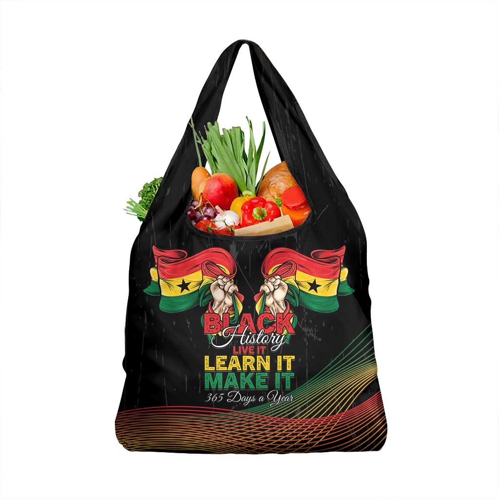 Ghana Black History Month Grocery Bag Live It Learn It Make It - Wonder Print Shop