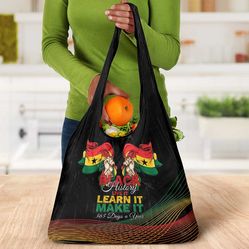 Ghana Black History Month Grocery Bag Live It Learn It Make It - Wonder Print Shop