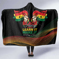 Ghana Black History Month Hooded Blanket Live It Learn It Make It - Wonder Print Shop