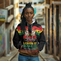 Personalized Ghana Black History Month Hoodie Live It Learn It Make It - Wonder Print Shop