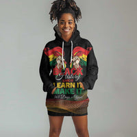 Personalized Ghana Black History Month Hoodie Dress Live It Learn It Make It - Wonder Print Shop