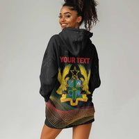 Personalized Ghana Black History Month Hoodie Dress Live It Learn It Make It - Wonder Print Shop