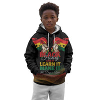 Personalized Ghana Black History Month Kid Hoodie Live It Learn It Make It - Wonder Print Shop