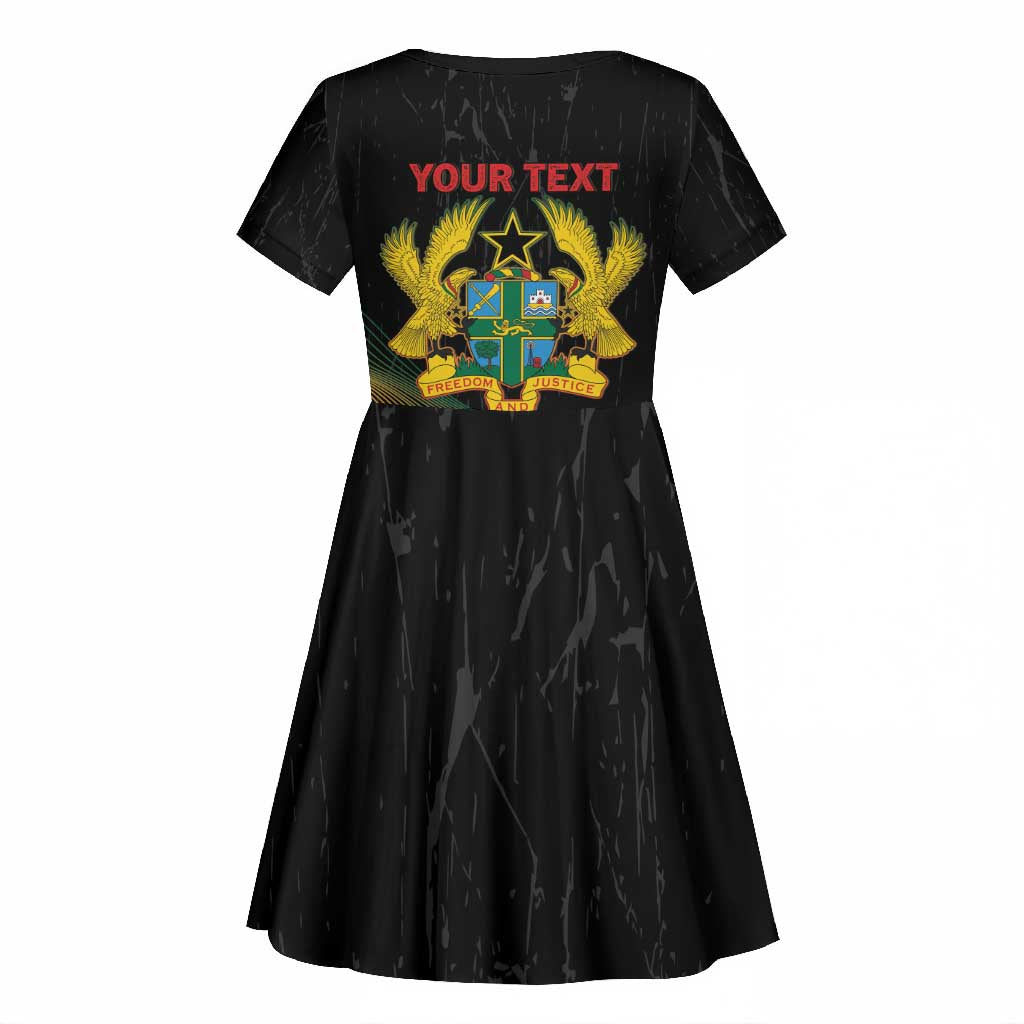 Personalized Ghana Black History Month Kid Short Sleeve Dress Live It Learn It Make It - Wonder Print Shop