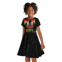Personalized Ghana Black History Month Kid Short Sleeve Dress Live It Learn It Make It - Wonder Print Shop