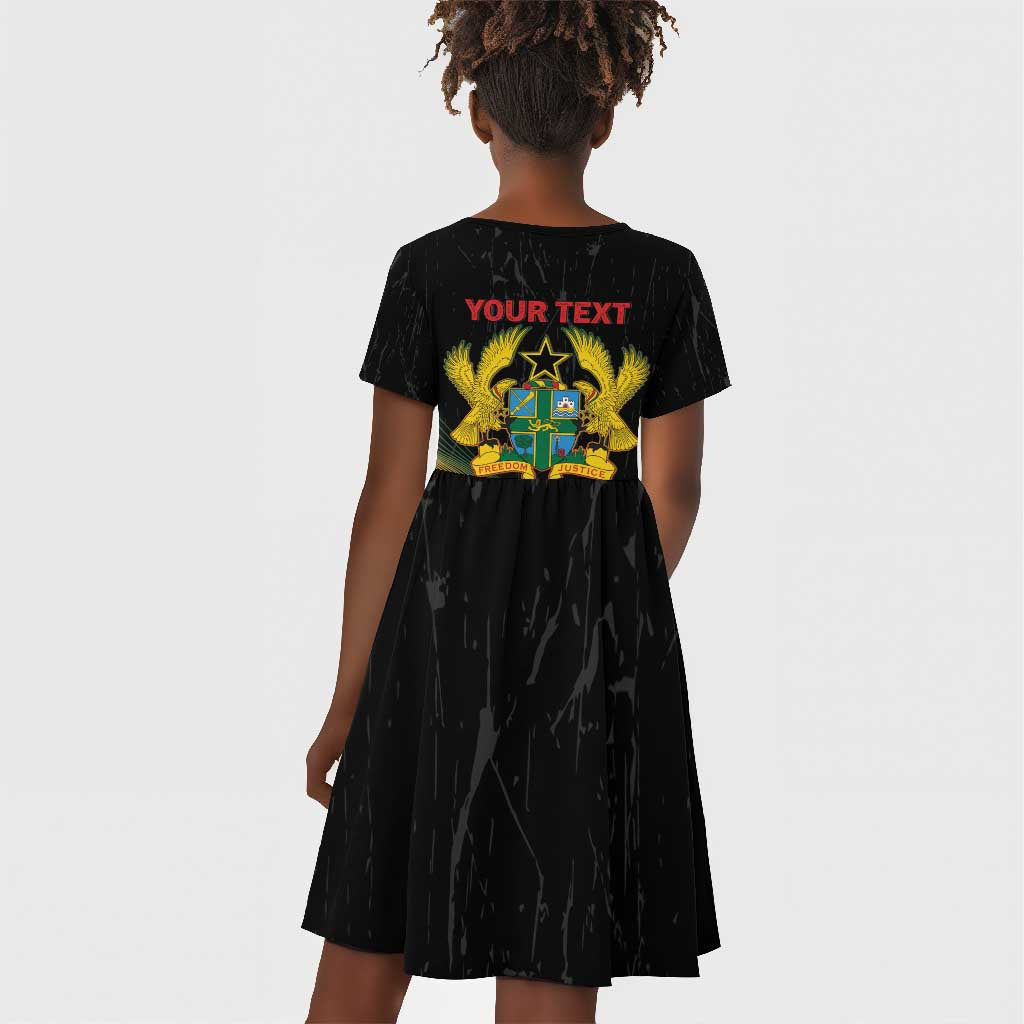 Personalized Ghana Black History Month Kid Short Sleeve Dress Live It Learn It Make It - Wonder Print Shop