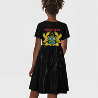 Personalized Ghana Black History Month Kid Short Sleeve Dress Live It Learn It Make It - Wonder Print Shop
