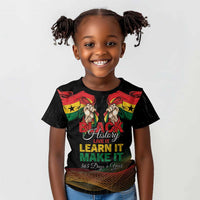 Personalized Ghana Black History Month Kid T shirt Live It Learn It Make It - Wonder Print Shop