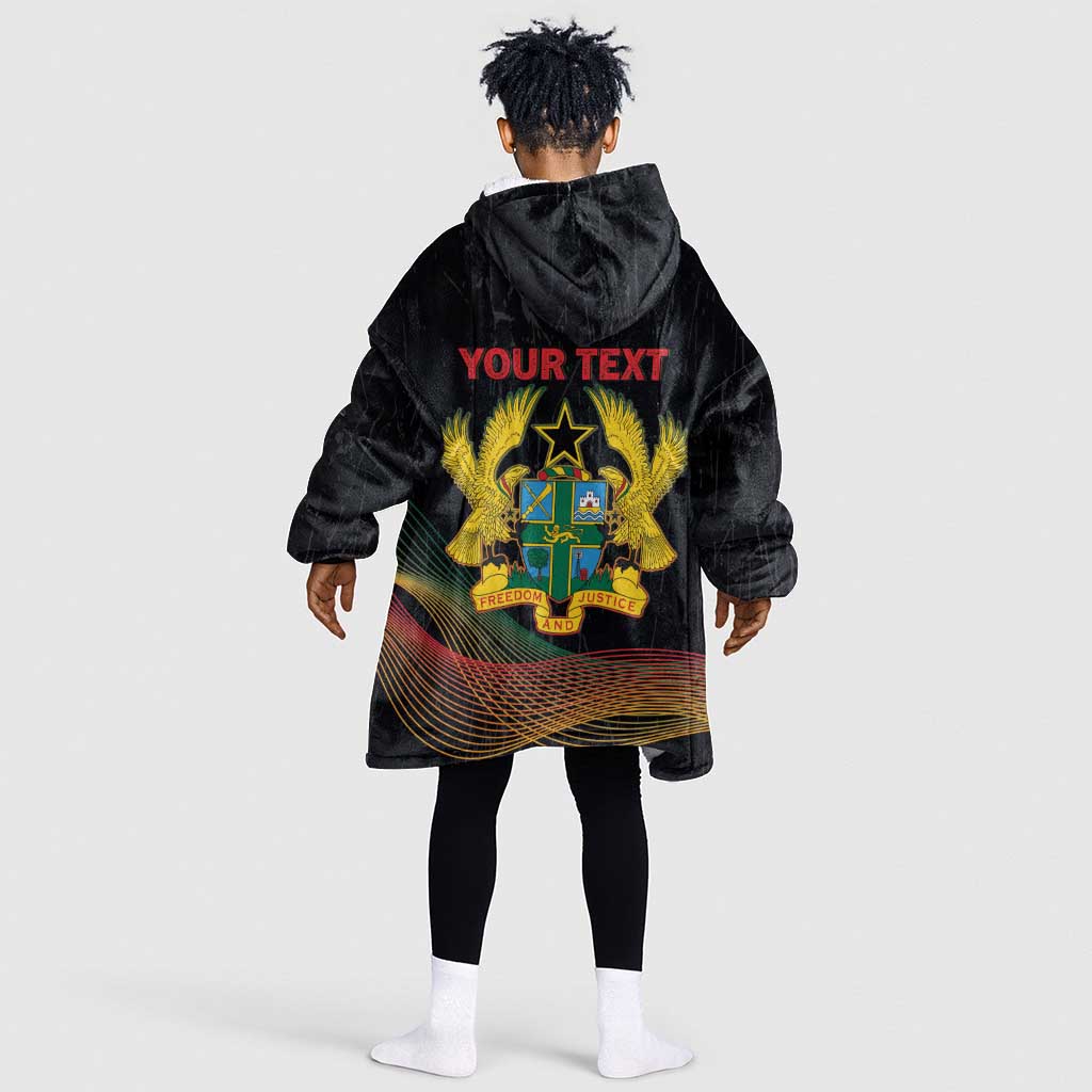 Personalized Ghana Black History Month Kid Wearable Blanket Hoodie Live It Learn It Make It - Wonder Print Shop