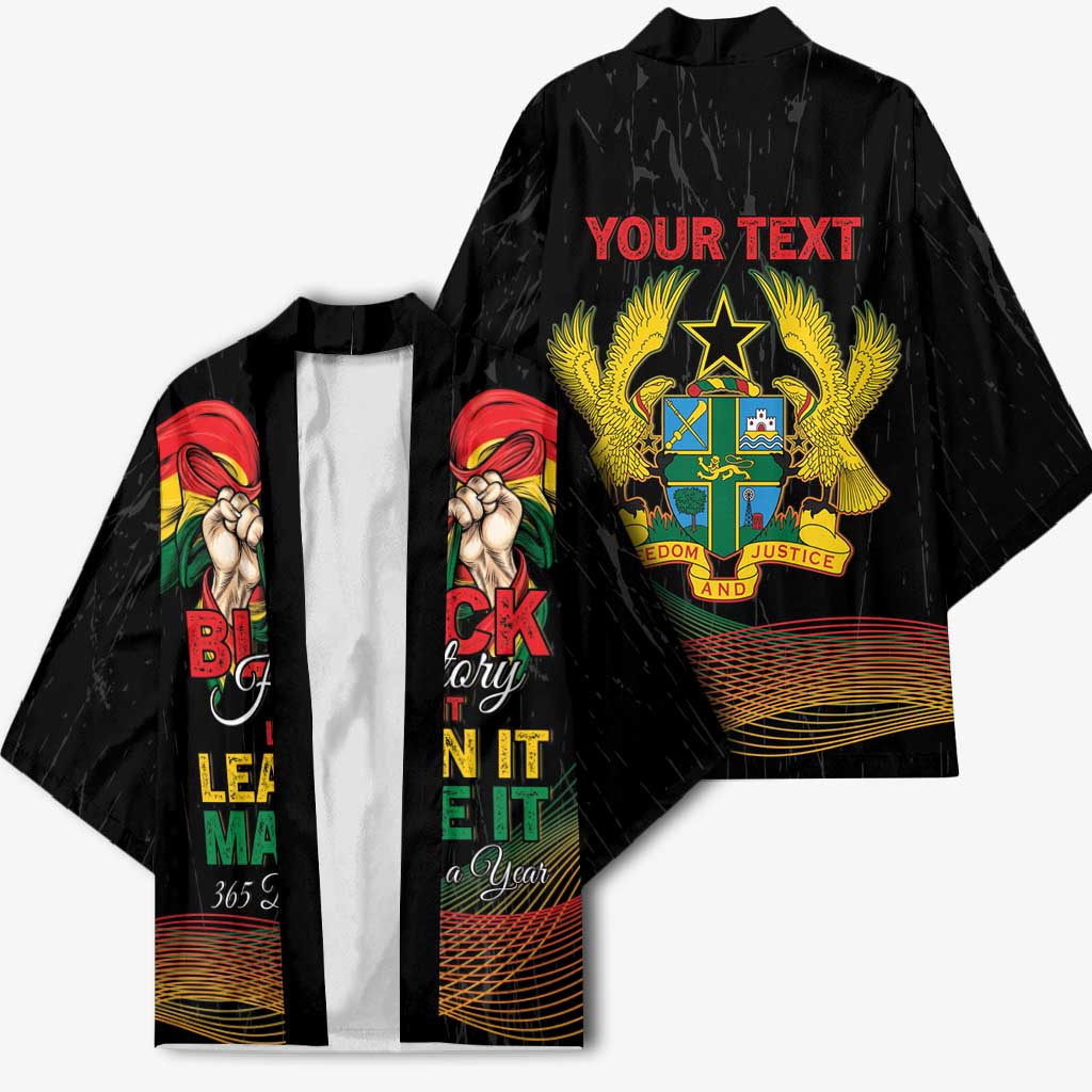 Personalized Ghana Black History Month Kimono Live It Learn It Make It - Wonder Print Shop