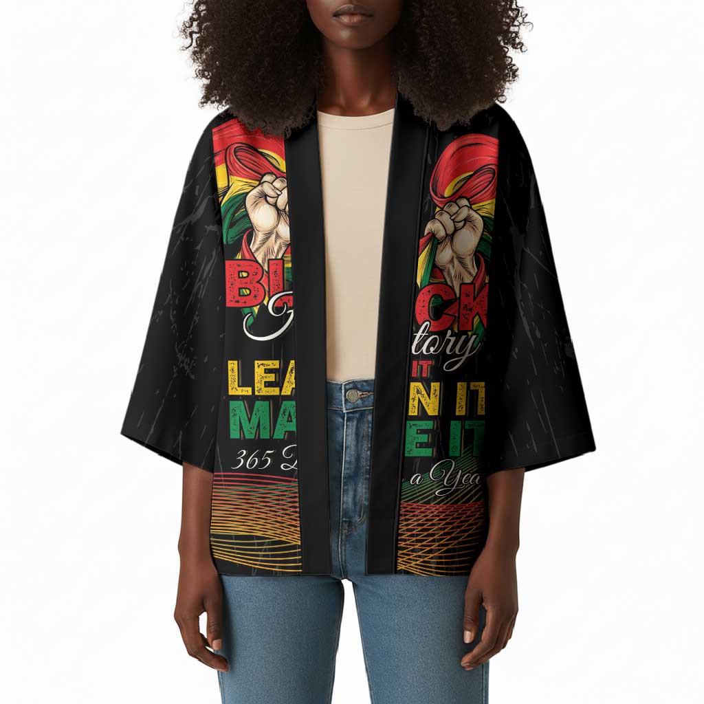 Personalized Ghana Black History Month Kimono Live It Learn It Make It - Wonder Print Shop