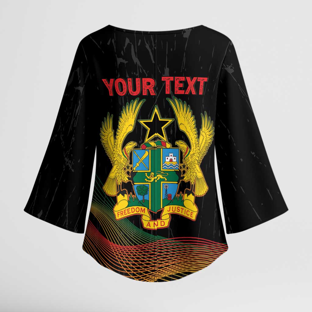 Personalized Ghana Black History Month Kimono Sleeve Blouse Live It Learn It Make It - Wonder Print Shop