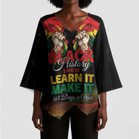 Personalized Ghana Black History Month Kimono Sleeve Blouse Live It Learn It Make It - Wonder Print Shop