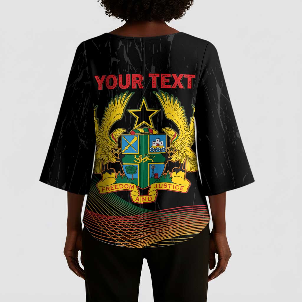 Personalized Ghana Black History Month Kimono Sleeve Blouse Live It Learn It Make It - Wonder Print Shop